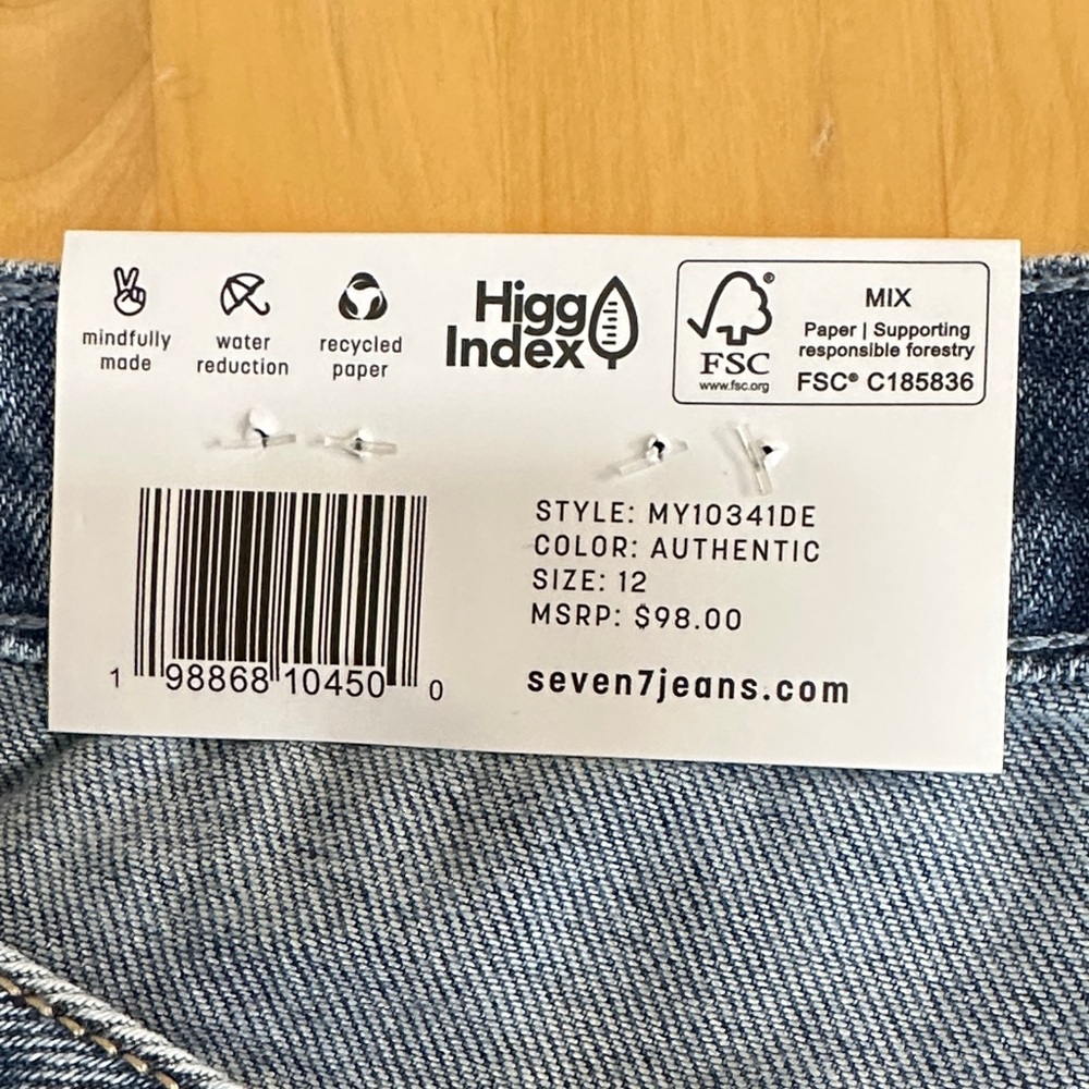 NWT Size 12, Seven7 Loose Straight Jean - Picture 9 of 10